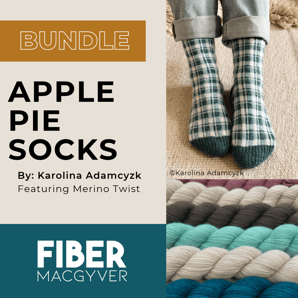 Apple Pie Socks Bundle Hand-dyed Yarn Fiber-Macgyver